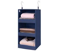 GRANNY SAYS Organizer Armadio da Appendere, Organizer da Appendere con 3 Scomparti, Organizer Armadio Salvaspazio per Vestiti, Blu Marino Appendi Borse da Armadio, Ripiani per Armadio Interno