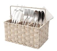 GRANNY SAYS Organizer per utensili in vimini, contenitore per posate, cucchiaio e forchetta da appoggio