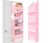 GRANNY SAYS Porta Oggetti da Appendere con 4 Tasche, Pack de 1 Organizzatore da Porta, Portaoggetti Bagno da Appendere, Organizer da Appendere per Camera da Letto, Behind of Door Organizer, Rosa
