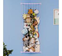 GRANNY SAYS Stoccaggio per animali impagliati, scaffale angolare per la conservazione dei giocattoli, organizzatore regolabile per animali impagliati, organizzatore di giocattoli per bambini - Rosa