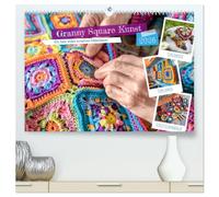 Granny Square Kunst - Ein Jahr voller kreativer Häkelideen (hochwertiger Premium Wandkalender 2026 DIN A2 quer), Kunstdruck in Hochglanz: Häkelkunst mit Granny Squares - Ein Jahr voller Kreativität