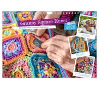 Granny Square Kunst - Ein Jahr voller kreativer Häkelideen (Wandkalender 2026 DIN A4 quer), CALVENDO Monatskalender: Häkelkunst mit Granny Squares - Ein Jahr voller Kreativität