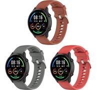 Gransho Cinturino per orologio compatibile con Xiaomi Haylou RT LS05S/Mi Watch Sport/Mi Watch Color, cinturino di ricambio regolabile in morbido silicone (22 mm, confezione da 3), 22mm
