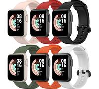 Gransho Cinturino per Orologio compatibile con Xiaomi Mi Watch Lite/Redmi Watch, Cinturino di Ricambio in Silicone per Orologio Sportivo (6-Pack H)