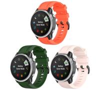 Gransho compatibile con Garmin Fenix 7S Sapphire Solar/Descent MK3i 43mm / EPIX Pro 42mm / Fenix 7S Pro/Fenix 8 43MM Cinturino per Orologio in Silicone Caucciù Impermeabile (Pack of 3)