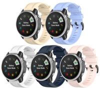 Gransho compatibile con Garmin Fenix 7S Sapphire Solar/Descent MK3i 43mm / EPIX Pro 42mm / Fenix 7S Pro/Fenix 8 43MM Cinturino per Orologio in Silicone Caucciù Impermeabile (J [Pack of 5])