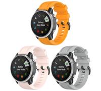 Gransho compatibile con Garmin Fenix 7S Sapphire Solar/Descent MK3i 43mm / EPIX Pro 42mm / Fenix 7S Pro/Fenix 8 43MM Cinturino per Orologio in Silicone Caucciù Impermeabile (D [Pack of 3])