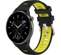 Gransho compatibile con Garmin Move 3S / Forerunner 265S / Active S/Venu 2S / Vivoactive 4S Cinturino per Orologio, Ricambio di Cinturino di Silicone per Uomo e Donna, Caucciù (18mm, Black Lime)