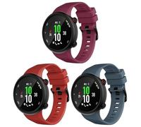 Gransho compatibile con Garmin Swim 2 / Forerunner 45 Cinturino per Orologi, Silicone Cinturino per Orologio, Cinturino di Ricambio Quick-Fit NO251111 (J [Pack of 3])