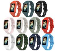 Gransho compatibile con Huawei Band 8/10 / 9/6 Pro / 6 Cinturino per Orologio, Cinturino Morbido di Ricambio in Silicone per Orologi NO251114 (J [Pack of 11])