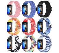 Gransho compatibile con Huawei Band 9/10 / 8 stile NATO nylon balistico sostituzione cinturino per Orologio NO250610 (D [Pack of 9])