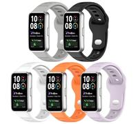 Gransho compatibile con Huawei Band 9/8 / 10/9 NFC / 10 NFC Cinturino per Orologio, Cinturino in Silicone Morbido per Orologi NO250828 (J [Pack of 5])