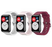 Gransho compatibile con Huawei Watch Fit (TIA-B09/TIA-B19) / Fit New/Fit SE (B39) Gomma Cinturini per Orologi, Impermeabile Orologi Bracciale Cinturino NO251128 (J [Pack of 3])