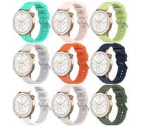 Gransho compatibile con OPPO Oneplus Watch3 43mm / Watch X2 Mini Gomma Cinturini per Orologi, Impermeabile Orologi Bracciale Cinturino NO250825 (18mm, A [Pack of 9])