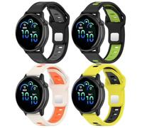 Gransho compatibile con Ticwatch Pro 3 lite/Pro 3 / Pro 2021 / Pro 2020 / Pro X Cinturino per Orologio in Silicone Caucciù Impermeabile Cinturini per Orologi NO250809 (22mm, A [Pack of 4])