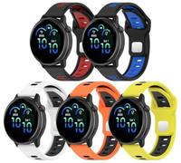 Gransho compatibile con Ticwatch Pro 3 lite/Pro 3 / Pro 2021 / Pro 2020 / Pro X Cinturino per Orologio in Silicone Caucciù Impermeabile Cinturini per Orologi NO250809 (22mm, J [Pack of 5])