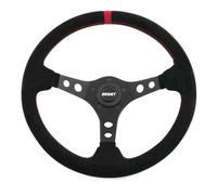 Grant 695 Suede Wrapped Racing Steering Wheel with Red Top Marker