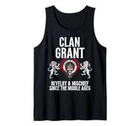 Grant Clan Nome Scozzese Stemma Tartan Family Party Canotta
