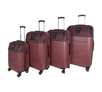 GRANT Highbred Valigia gamma 20 26 28 32 pollici, guscio rigido e tessuto intrecciato ibrido, TSA007 Travel Sentry Lock, espandibile, 8 ruote doppio spinner, vino, Set of 4, Custodia trolley