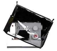 Grantien Copertura per Macchine da Cucire,Cover Trasparente con 2 Manici E Tasche in Rete,per Brother Singer Janome,Oxford Nero 43 * 33cm