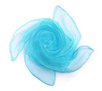 Grantop Set di 8 panni da giocoliere, colore blu, 60 x 60 cm, in chiffon colorato, per l'asilo, le attività dei bambini, le attività per lo spettacolo dei bambini