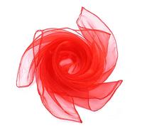 Grantop Set di 8 panni da giocoliere quadrati, di colore rosso, 60 x 60 cm, in chiffon colorato, per l'asilo e le attività dei bambini, per lo spettacolo dei bambini