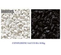 Granulati/CIOTTOLI di MARMO BIANCO e NERO sacchi 10/Kg sassi decorazione