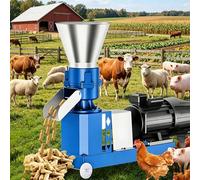 Granulatore Per Mangimi Animali, Pellettatrice Con 2 Rulli Pressione E 5 Dischi Di Macinazione, Lunghezza Delle Particelle Regolabile, Produzione 1000-1500kg/ora, Riduzione Dei Costi Allevamento