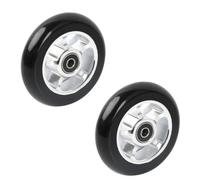 Granvoo 2 pezzi Ruote 100 mm per freestyle Scooter, Monopattino Freestyle Ricambio Rotelle, Ruote Carrello per Bagagli, Ruote Trolley Ricambio Alluminio, Ruote per Pattini in Linea Scooter 100 x 24mm