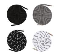 Granvoo 4 Pezzi Corda di Ricambio In Cotone, 140cm Cordoncini di Ricambio Con Coulisse, Cordone Per Pantaloni Tuta, Giacche e Cappotti, Felpe Con Cappuccio, Pantaloncini, Pantaloni, Nero e Bianco