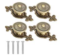 Granvoo 4 Pezzi Pomelli in Bronzo Antico per Armadietti, Pomello per Mobili Vintage da 30mm, Maniglie Antiche per Cassetti, Pomelli Cassetti Rotondi con Viti 2.5cm per Armadio, Cassetto