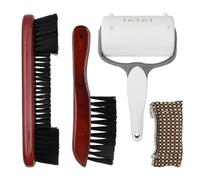 Granvoo 4pcs Kit di Pulizia per Tavolo da Biliardo, Tavolo da Biliardo Spazzola e Rail Spazzola in Legno Massiccio e Setole in Nylon, con Panno per la Pulizia e Rullo, per Pulizia Tavolo da Biliardo