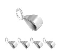 Granvoo 5 pezzi di Chiusura Scorrevole in Argento Sterling 925 per Collana, Chiusura con Pendente A Cursore, Occhielli per la Creazione di gioielli, Connettore Chiusura per Collana per Gioielli
