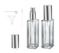 Granvoo Set di Atomizzatori Profumo Portatili, 2 Pezzi Nebulizzatore Porta Profumo Ricaricabile Portatile Bottiglia Spray Vuote, Spruzzino Atomizzatore di Profumo for Perfumes, Essential Oils