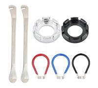 Granvoo Tiraraggi Bici Universale, Set di 7 Chiave per Raggi della Bicicletta, con Leva per Pneumatici, Tiraraggi Bicicletta Professionale, Tiraraggi Park Tool per Regolare Cerchi di 10g-15g