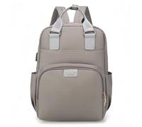 Granvoo Zainetto Fasciatoio Mamma Multifunzione, Zaini Fasciatoio da Viaggio, Borsa Fasciatoio Grande con Cinghie Passeggini, Tasche Isolanti Bottiglia, Borsa Maternità per Bebè Impermeabile (Grigio)