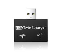 Graootoly 1 PCS Hub USB a 2 porte caricatore Hub adattatore USB Splitter Mini Dual USB di ricarica Extender per telefono Computer nero