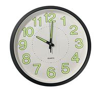 Graootoly 12 inch / 30cm Luminous Wall Clock Silent with Night Light Glow in The Dark Round Clock, Living Room Decoration