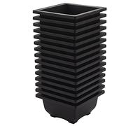 Graootoly 15 PCS 4.7 inch Flower Pot, Square Plastic Bonsai Training Pot, Flower Succulent Flower Pot Container, for, Interior,