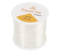 Graootoly 1mm Clear Bead Cord Crystal Elastic Stretchy Bracelet String for Jewelry Making Necklace Bracelet Beading Thread 1.0mm