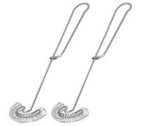 Graootoly 2 Pieces Whisk Egg Small Whisk Whipper Stainless Steel Egg Whisk Flat Spring Coil Whisk Egg Frother, Milk And Egg Beater