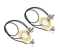 Graootoly 2Pcs 50MM Guitar Pickup Piezo Transducer Prewired Amplifier with 6.35MM Output for Acoustic Guitar Ukulele Cigar Box Guitar