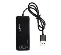 Graootoly 3 Porte Usb 2.0 Hub Esterno 7.1Ch Scheda Audio Auricolare Microfono Adattatore Per Pc Nero