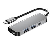 Graootoly 4 in 1 USB Tipo C Hub Adapter con 4K 30Hz -Compatibile Multiport Lettore di schede USB3.0 Tf Video Multi Porte Adattatore