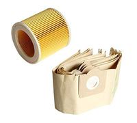 Graootoly 5 sacchetti per aspirapolvere, 1 filtro per aspirapolvere WD3 Premium 3.300 M 3.200 WD3.500 P 6959-130