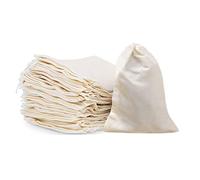 Graootoly 50 sacchetti riutilizzabili in filato di cotone da 10,2 x 15,2 cm, sacchetti con coulisse per tè, per feste,