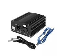 Graootoly Alimentatore Phantom a 1 canale 48V con microfono XLR a 3 pin per apparecchiature di registrazione musicale