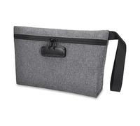 Graootoly Borsa per soldi con serratura, borsa per contanti con serratura, borsa impermeabile con cerniera e serratura per contanti, telefono cellulare, durevole e facile da usare, Grigio