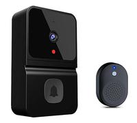 Graootoly Campanello video fili WiFi con telecamera in plastica nera PIR Motion Detection