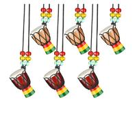 Graootoly Collana con ciondolo a forma di mini strumento, in legno, classica, con batteria e percussioni